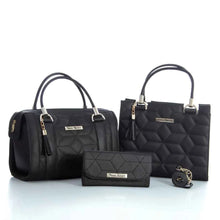 Carregar imagem no visualizador da galeria, Kit Bolsa Baú + Bolsa Castelo Com Carteira Feminina Elegante de Mão e Alça Tranversal Promoção