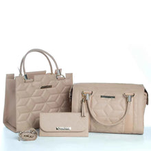Carregar imagem no visualizador da galeria, Kit Bolsa Baú + Bolsa Castelo Com Carteira Feminina Elegante de Mão e Alça Tranversal Promoção
