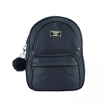 Carregar imagem no visualizador da galeria, Mochila Feminina Média Bolsa Mochilinha Alças Reguláveis Três Repartições + Chaveiro Pompom
