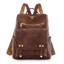 Carregar imagem no visualizador da galeria, Mochila feminina em PU, estilo retrô europeu e americano, versátil