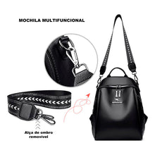 Carregar imagem no visualizador da galeria, Mochila Feminina de Couro Sintético Macio Antifurto