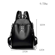 Carregar imagem no visualizador da galeria, Mochila Feminina de Couro Sintético Macio Antifurto