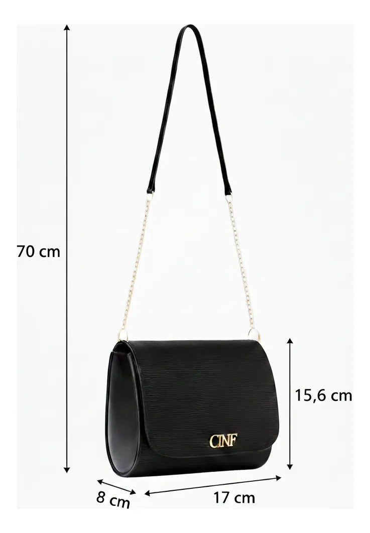 Kit Bolsas Feminina Sacola Transversal Tira Colo Carteira Cor Preta