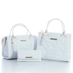 Kit Bolsa Baú + Bolsa Castelo Com Carteira Feminina Elegante de Mão e Alça Tranversal Promoção
