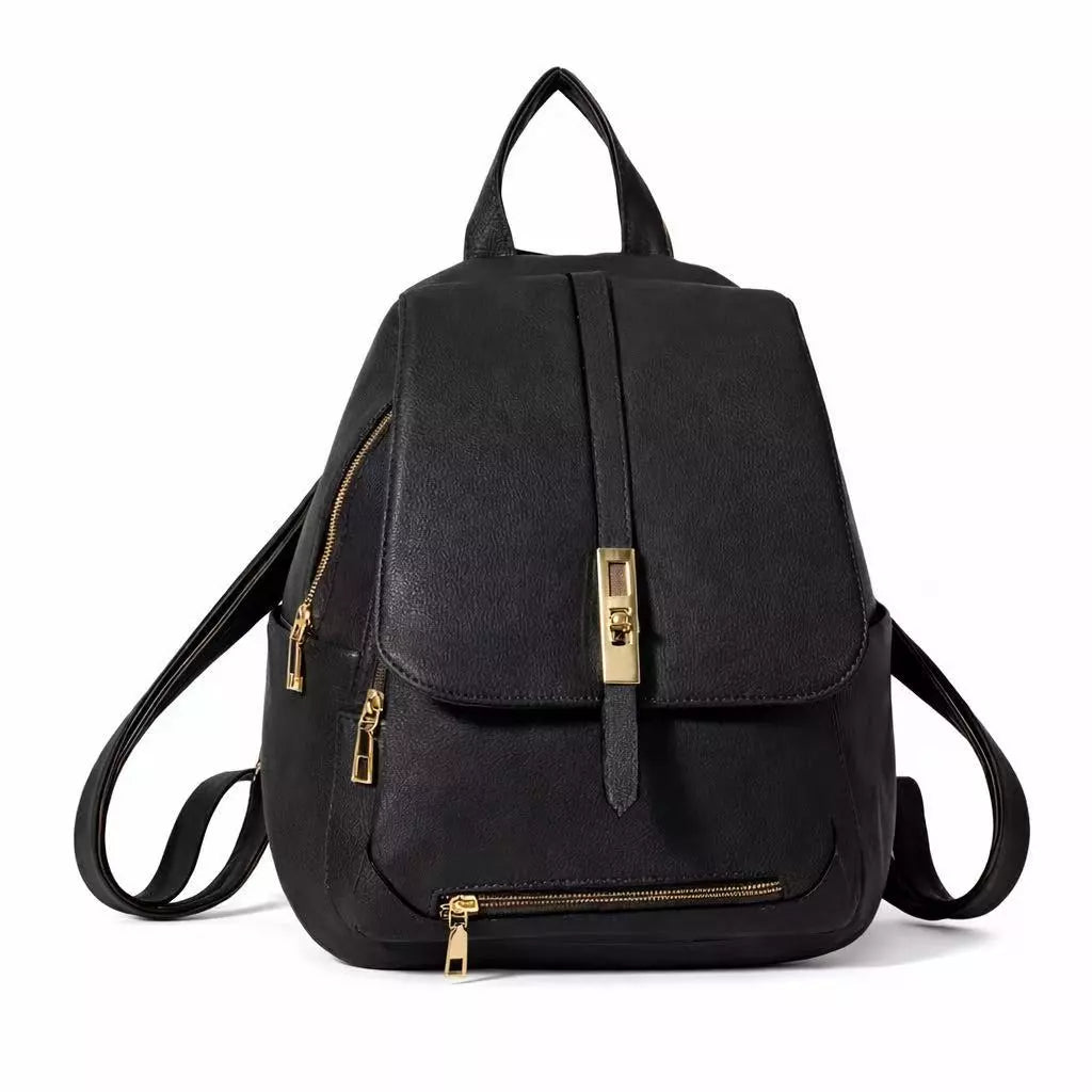 Mochila Feminina Casual Passeio Couro Sintético Fashion Elegante Moda