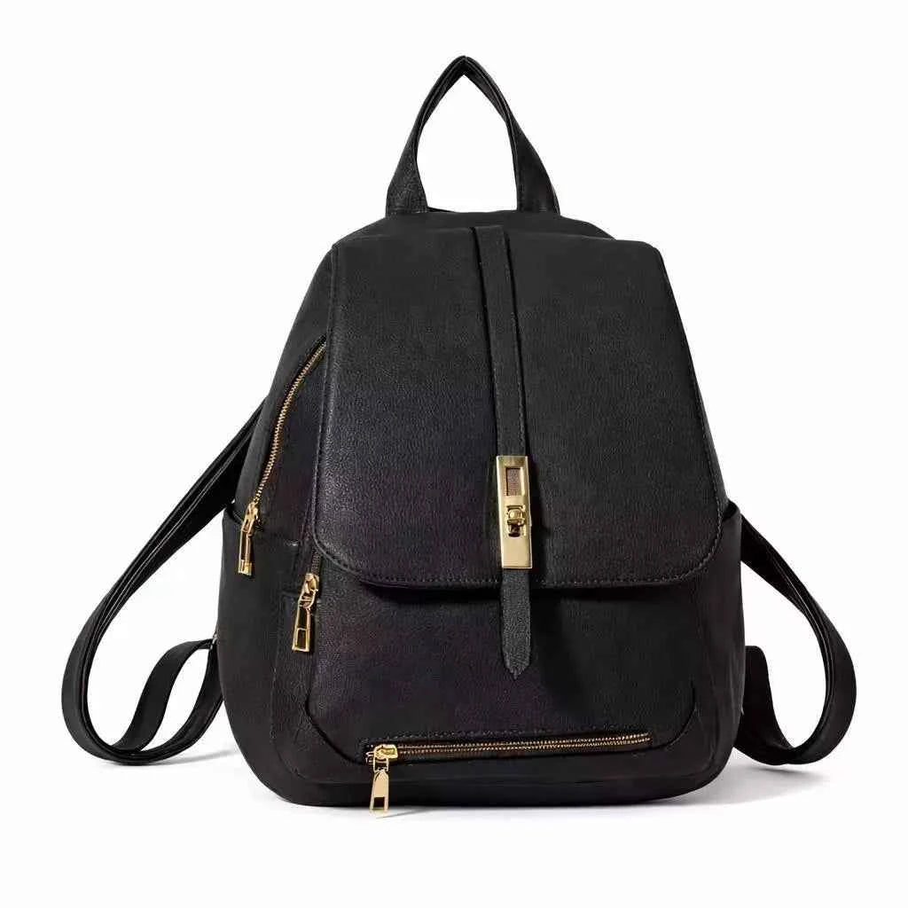 Mochila Feminina Casual Passeio Couro Sintético Fashion Elegante Moda