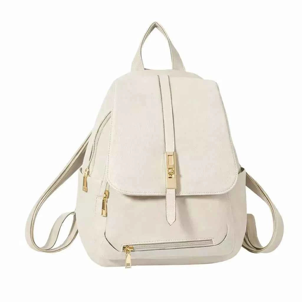 Mochila Feminina Casual Passeio Couro Sintético Fashion Elegante Moda