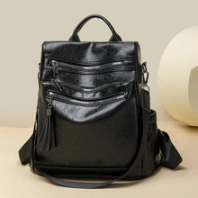 Carregar imagem no visualizador da galeria, Mochila feminina em PU, estilo retrô europeu e americano, versátil
