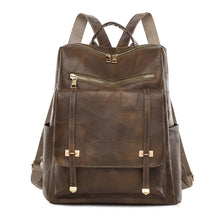 Carregar imagem no visualizador da galeria, Mochila feminina em PU, estilo retrô europeu e americano, versátil

