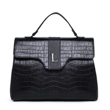 Carregar imagem no visualizador da galeria, LAURA - Bolsa Feminina Couro Legitimo Média Maleta Croco
