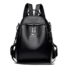 Carregar imagem no visualizador da galeria, Mochila Feminina de Couro Sintético Macio Antifurto
