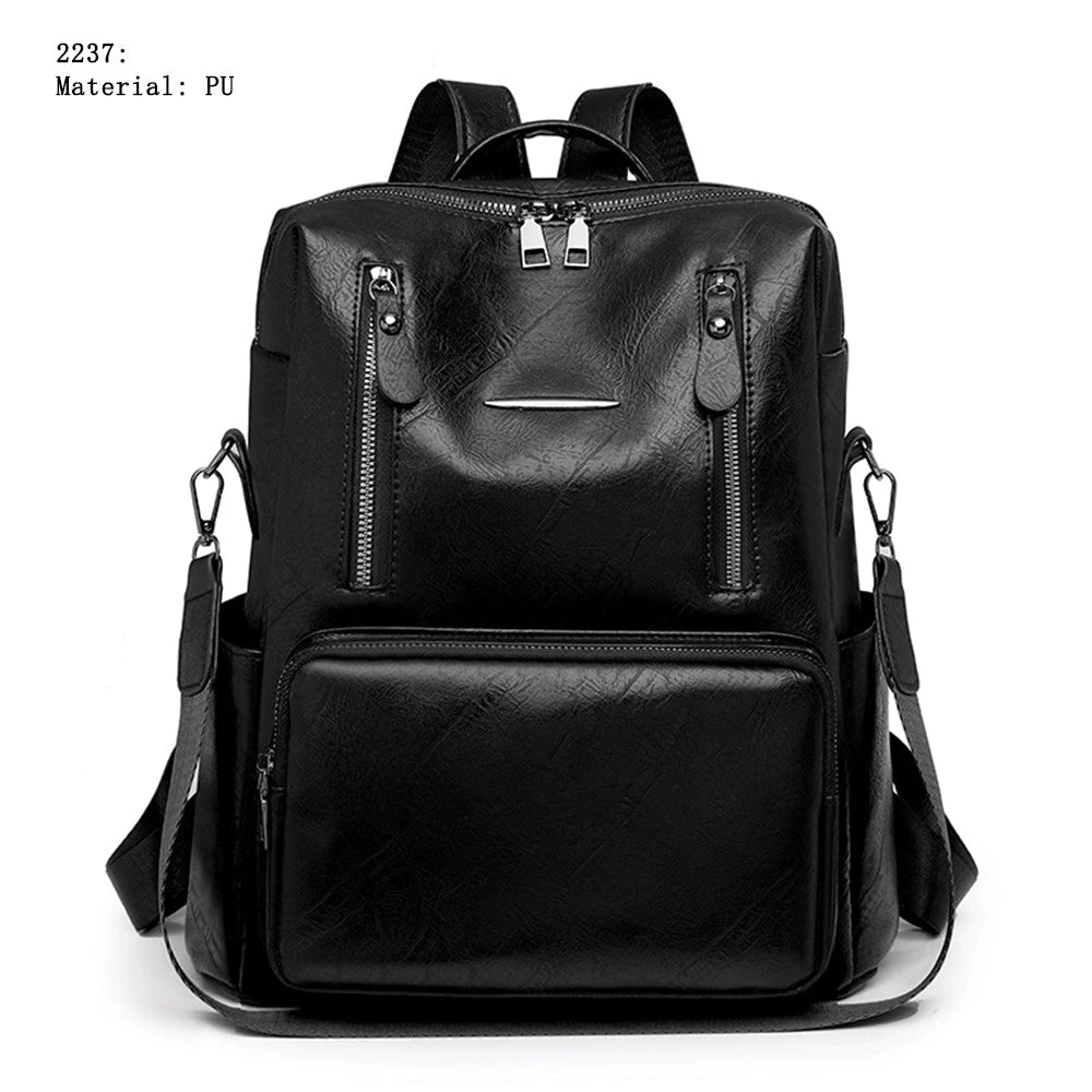 Bolsa femenina mochila Portátil de PU da moda feminina Anti furto e à prova d'água
