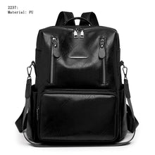 Carregar imagem no visualizador da galeria, Bolsa femenina mochila Portátil de PU da moda feminina Anti furto e à prova d'água

