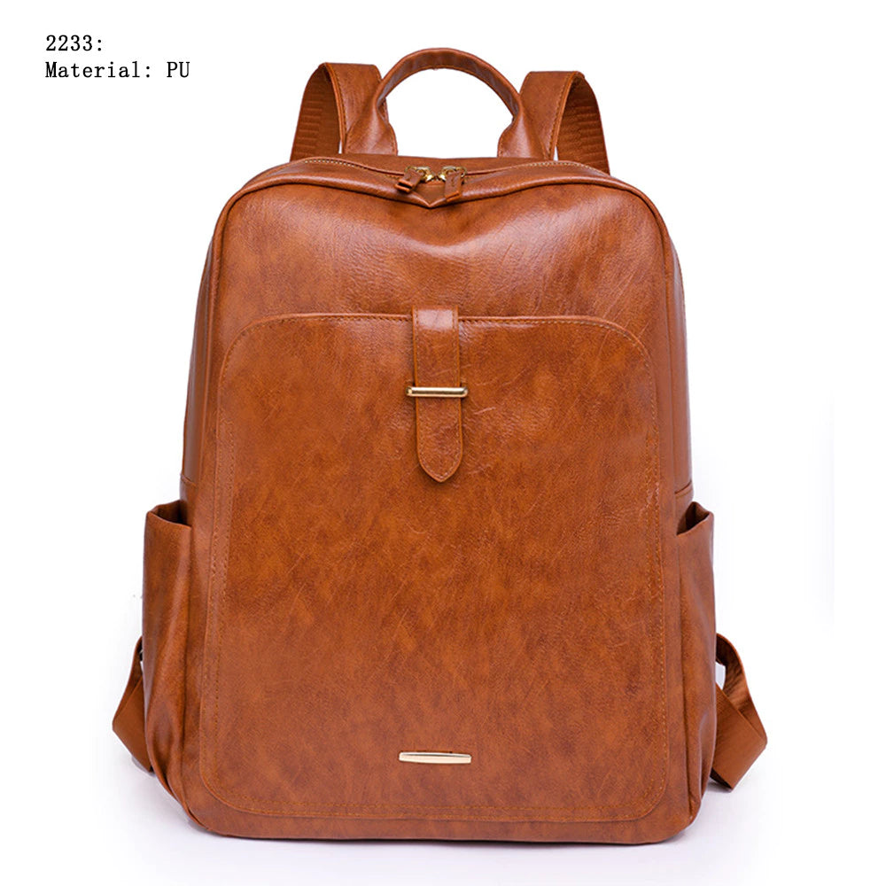 Bolsa femenina mochila Portátil de PU da moda feminina Anti furto e à prova d'água