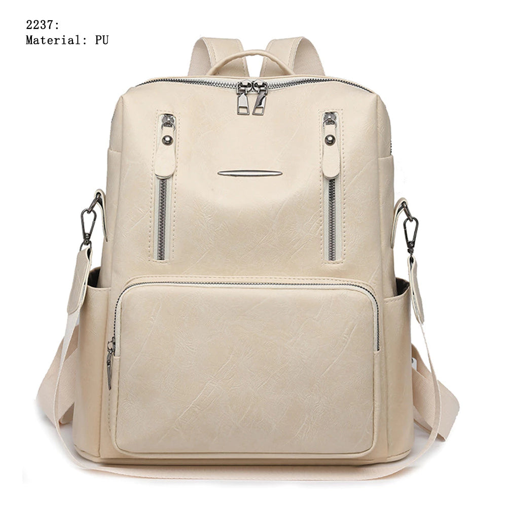 Bolsa femenina mochila Portátil de PU da moda feminina Anti furto e à prova d'água